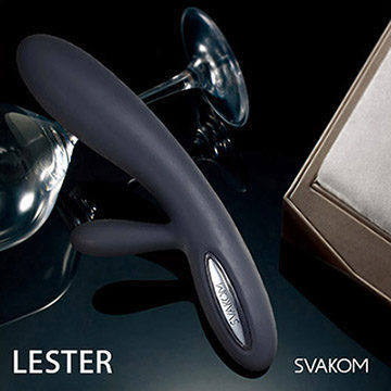 美國SVAKOM Lester 萊斯特 (獨特加熱鍵)雙重功能智能模式8段變頻防水按摩棒 經典黑