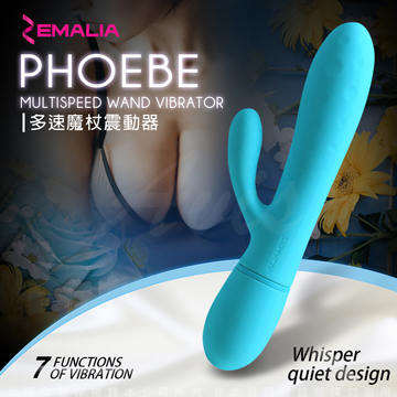ZEMALIA Phoebe 雙頭震動棒女用情趣按摩棒 藍