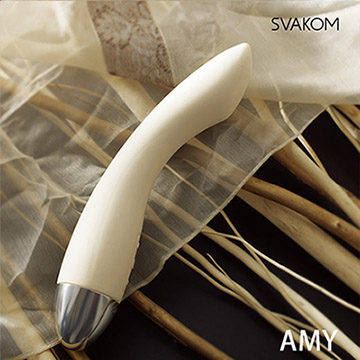 美國SVAKOM Amy 埃米 智能模式優雅6段變頻防水G點按摩棒 卡其色