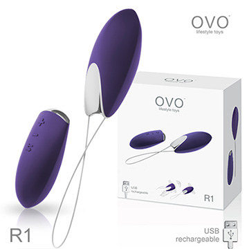 德國OVO R1 樂佩 7段變頻 多功能 陰蒂刺激無線遙控跳蛋 充電式 深紫色