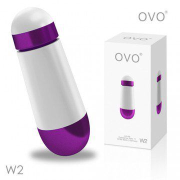 德國OVO-W2 子彈造型 5段變頻 精品 震動按摩器-白紫色