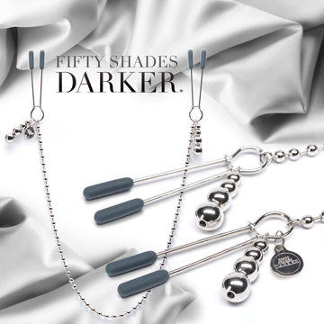 Fifty Shades Darker 格雷的五十道陰影2-束縛 可調式串珠鍊條 乳頭夾