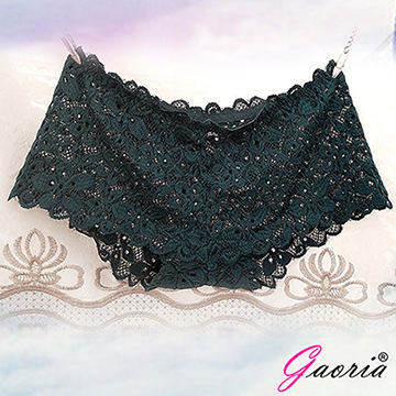 【Gaoria】想入非非 一片式 蕾絲款 冰絲無痕內褲 黑