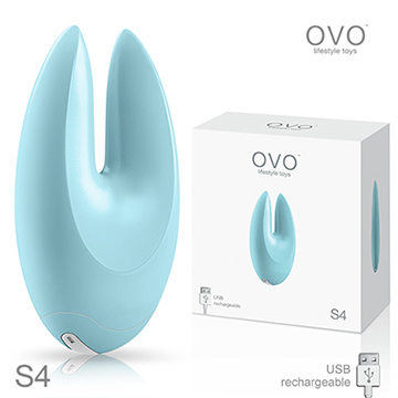 德國OVO S4 東尼 7段變頻 多功能 陰蒂乳頭 刺激震動按摩器 充電式 水藍