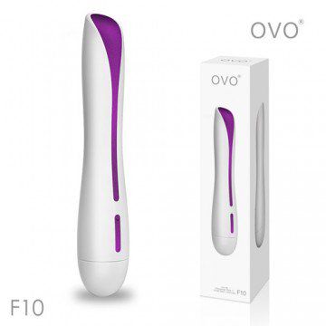 德國OVO-F10 史密斯 5段變頻 多功能 G點震動按摩棒-白紫色