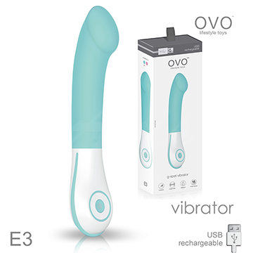 德國OVO E3 安琪拉 5X3頻 情趣G點震動按摩棒 粉藍
