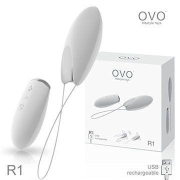 德國OVO R1 樂佩 7段變頻 多功能 陰蒂刺激無線遙控跳蛋 充電式 白色