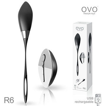 德國OVO R6 安娜 7段變頻 多功能 陰蒂刺激無線遙控跳蛋 充電式 黑色