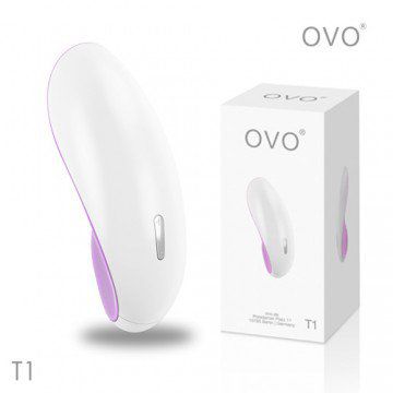 德國OVO-T1 動感跑車 5段變頻 精品 震動按摩器-白粉色