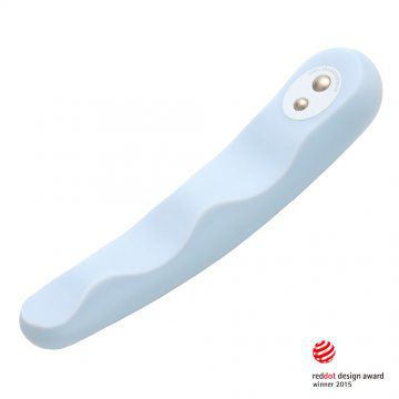 日本TENGA iroha MINAMOZUKI 水中月 柔肌新素材 靜音G點按摩棒 藍 USB充電式