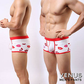 VENUS 烈火紅脣 合身舒適純棉低腰四角褲