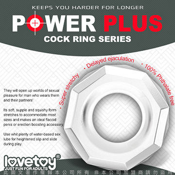 POWER PLUS 延時加強鎖精環 螺帽型 透明