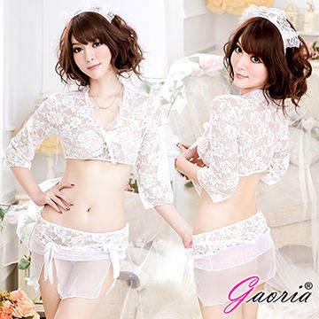 【Gaoria】含苞待放 蕾絲網紗 性感女傭 角色扮演 性感情趣睡衣