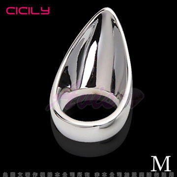 虐戀精品CICILY-水滴型 合金男用 公雞環(中)