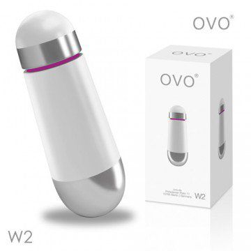 德國OVO-W2 子彈造型 5段變頻 精品 震動按摩器-白色