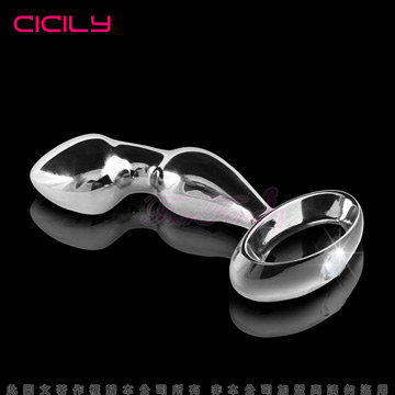CICILY-大頭拉環-金屬前列腺G點手握式肛塞