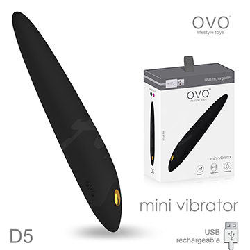 德國OVO D5 卡蜜兒 情趣震動按摩器 黑