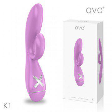 德國OVO-K1 拳擊手艾倫 5段變頻 多功能 雙叉 震動按摩棒-粉色