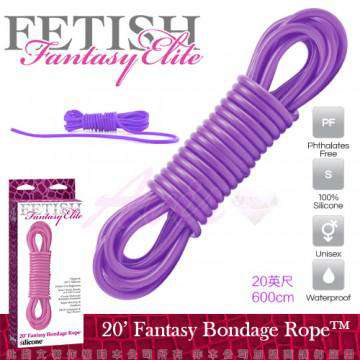 美國FETISH-silicone 矽膠材質安全SM綁繩-紫